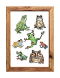 Frog Wall Art Print – Watercolor Frog Illustration