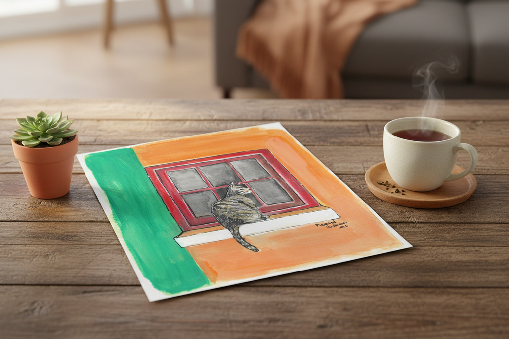 Cat at the Window — Art Print